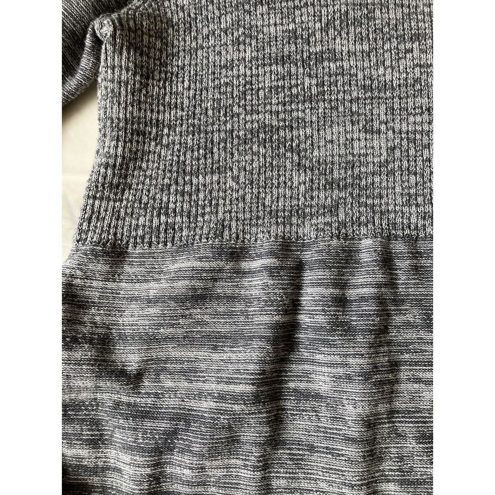 Athleta Long Sleeve Ribbed Bodice Gray Sweater Dress Sz Large Long Sleeves - Picture 4 of 5